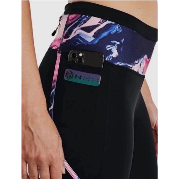 Under Armour Run Anywhere Ankle High Rise Tights‎ Black Reflective Small NEW Gym - Picture 4 of 9